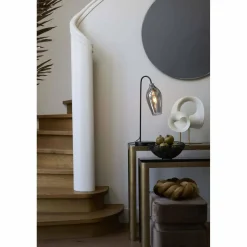 Light en Living Ornament op voet 34x18x43 cm VODICE crème+antiek brons