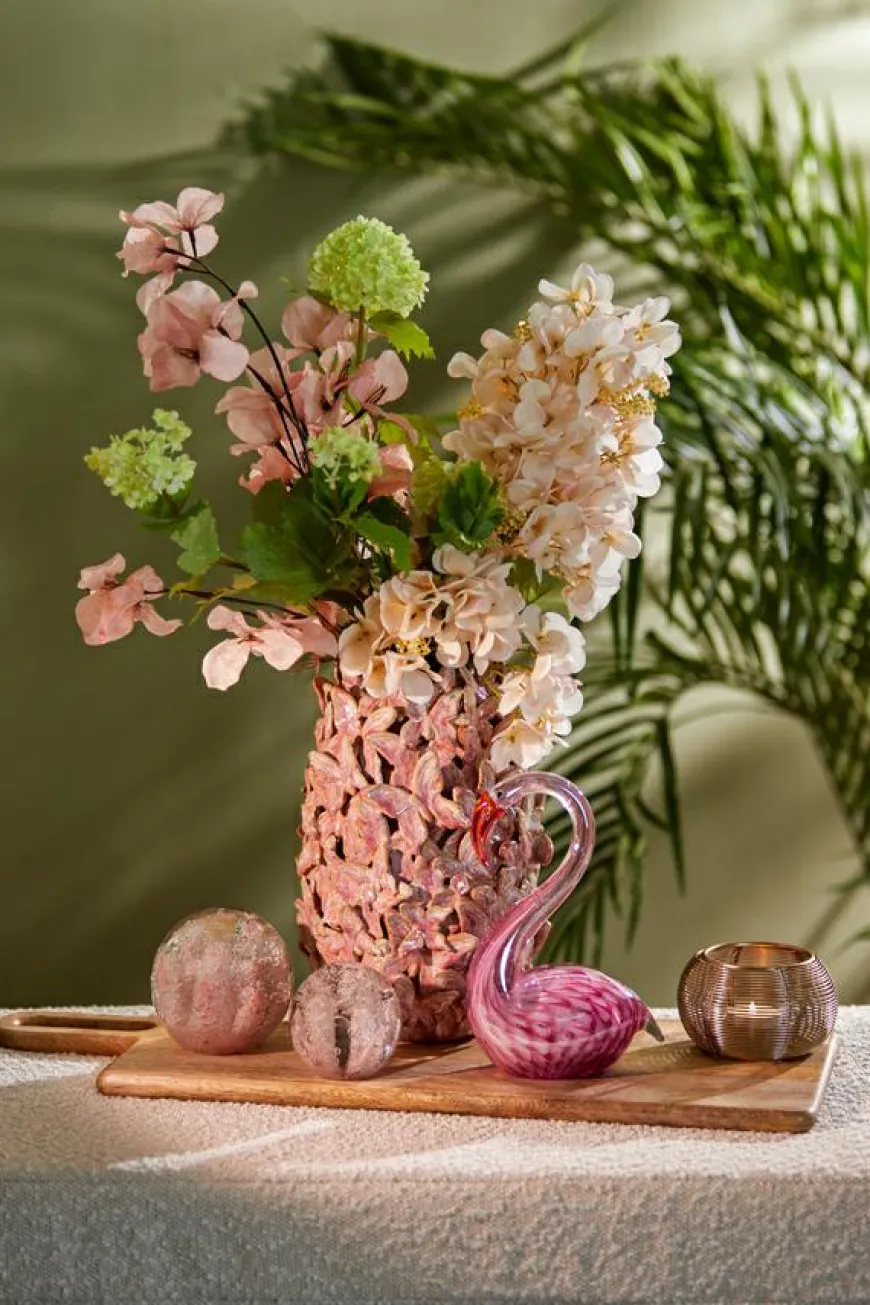 Light en Living Ornament Ø10x10 cm CORAL glas licht roze
