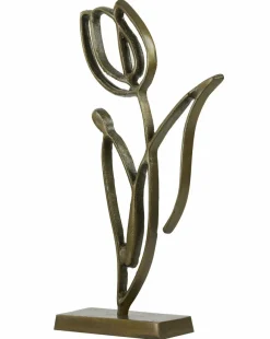 Light en Living Ornament op voet 24x8,5x45 cm TULIPANU antiek brons