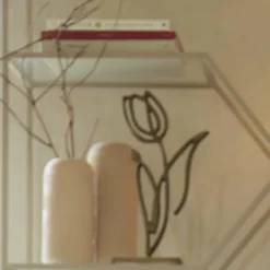 Light en Living Ornament op voet 24x8,5x45 cm TULIPANU antiek brons