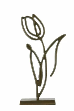 Light en Living Ornament op voet 24x8,5x45 cm TULIPANU antiek brons