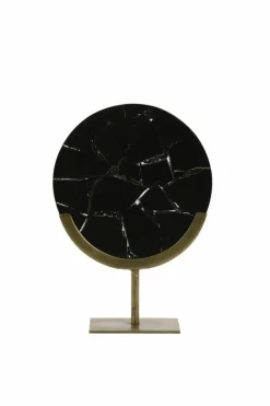 Light en Living Ornament op voet 25x10x35 cm GOUYA zwart agaat+antiek brons