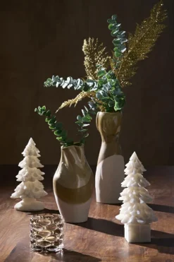 Light en Living Ornament CHRISTMAS TREE Ø13x25 cm Beige – Light & Living