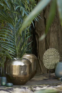 Light en Living Ornament op voet PERSEGA antiek brons - 2 maten