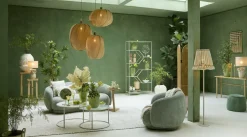 Light en Living Ornament op voet 25x10x35 cm GOUYA groen agaat+crème