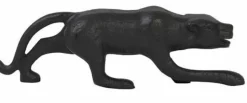 Light en Living Ornament 21x3,5x6,5 cm LEOPARD mat zwart