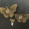 Light en Living Ornament BUTTERFLY set van 3 glanzend goud