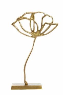 Light en Living Ornament op voet 28x8,5x45 cm PAPAVERU mat goud