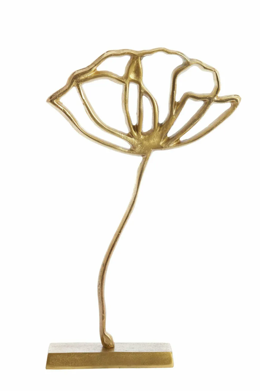 Light en Living Ornament op voet 28x8,5x45 cm PAPAVERU mat goud