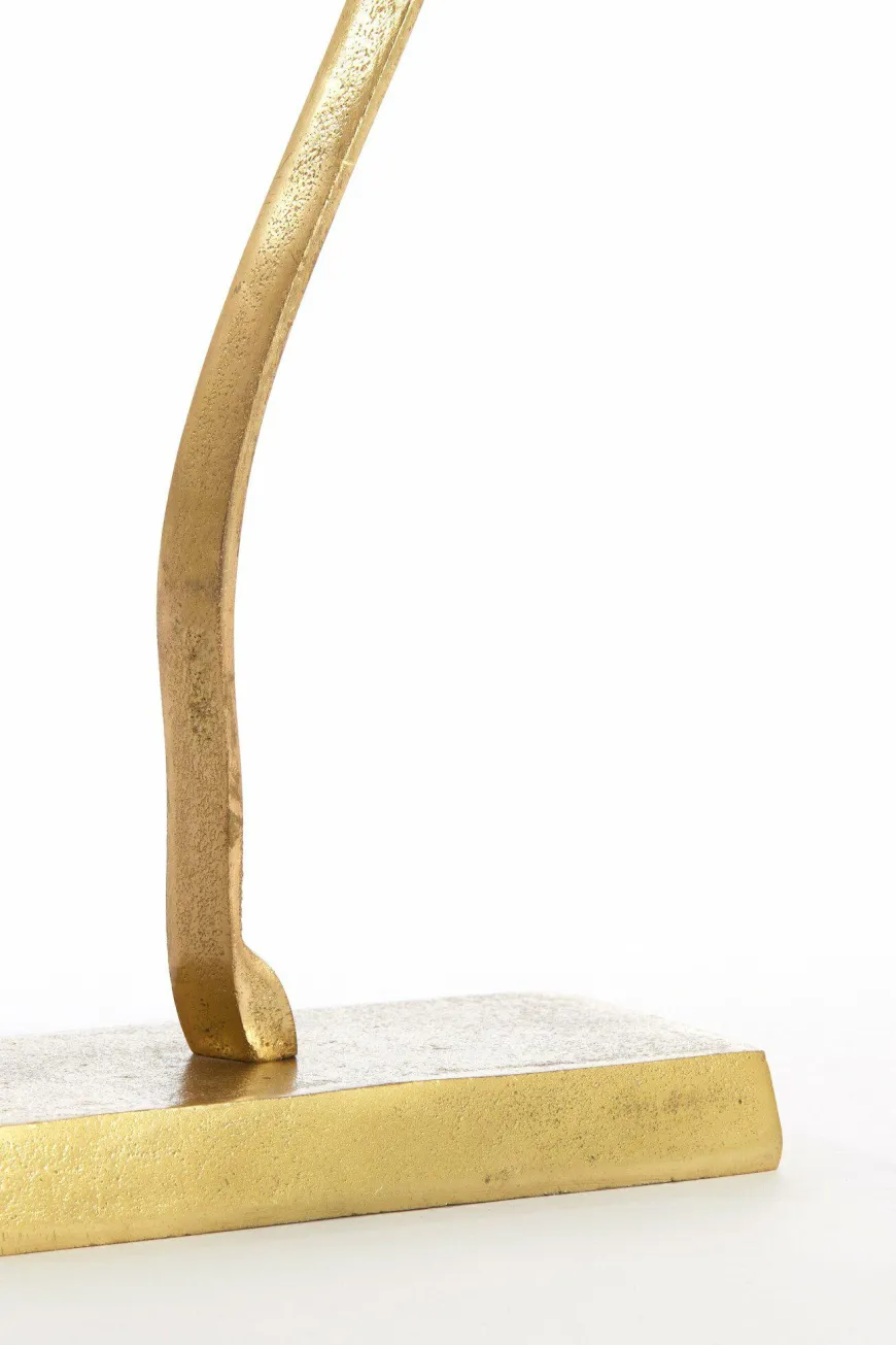 Light en Living Ornament op voet 28x8,5x45 cm PAPAVERU mat goud