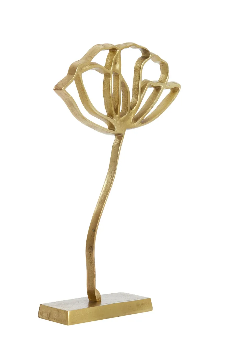 Light en Living Ornament op voet 28x8,5x45 cm PAPAVERU mat goud