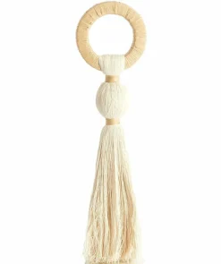 Light en Living Ornament Ø11x47 cm YAVIZA crème+raffia naturel