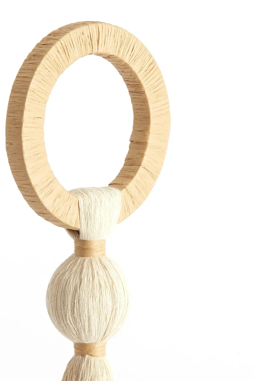 Light en Living Ornament Ø11x47 cm YAVIZA crème+raffia naturel