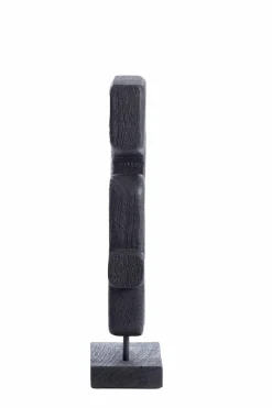 Light en Living Ornament op voet 20x9,5x38,5 cm SALA hout mat zwart