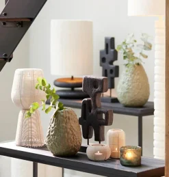 Light en Living Ornament op voet 20x9,5x38,5 cm SALA hout mat zwart