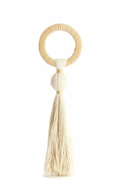 Light en Living Ornament Ø14X62 cm Yaviza creme+Raffia Natural