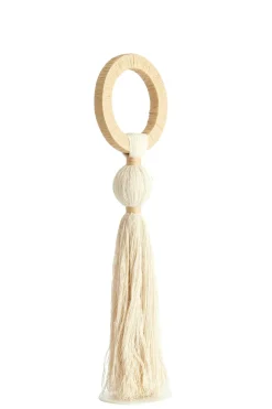 Light en Living Ornament Ø14X62 cm Yaviza creme+Raffia Natural