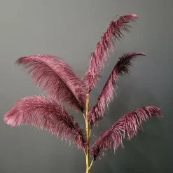 Light en Living Ornament 5 veren 129 cm FEATHER donker rood-paars