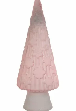 Light en Living Ornament Ø13x34 cm CHRISTMAS TREE glas mat roze
