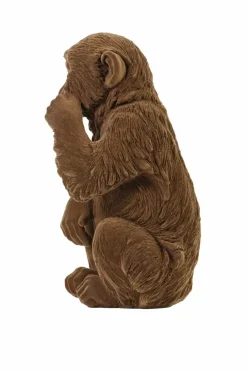 Light en Living Ornament Aap velvet Bruin