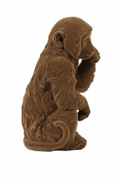 Light en Living Ornament Aap velvet Bruin