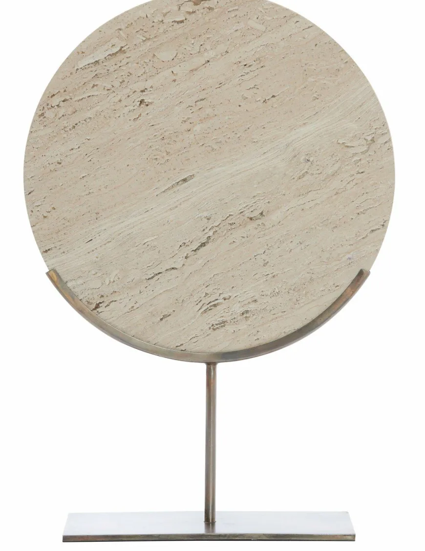 Light en Living Ornament op voet 35x10x51,5 cm MORENO zand travertin