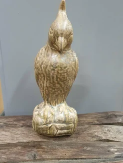 Light en Living Ornament Bird 12x11x28,5 cm shiny olive green