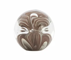 Light en Living Ornament Ø8x8 cm BREON glass brown+cream