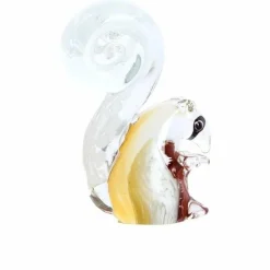 Light en Living Ornament 9,5x4,5x13 cm Eekhoorn glas bruin+creme