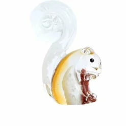 Light en Living Ornament 9,5x4,5x13 cm Eekhoorn glas bruin+creme