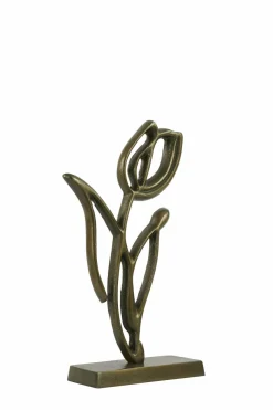 Light en Living Ornament op voet 17x6x35 cm TULIPANU antiek brons