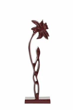 Light en Living Ornament op voet 12x7,5x40 cm DAFFODIL glans bordeaux