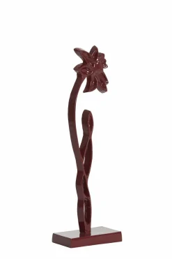 Light en Living Ornament op voet 12x7,5x40 cm DAFFODIL glans bordeaux