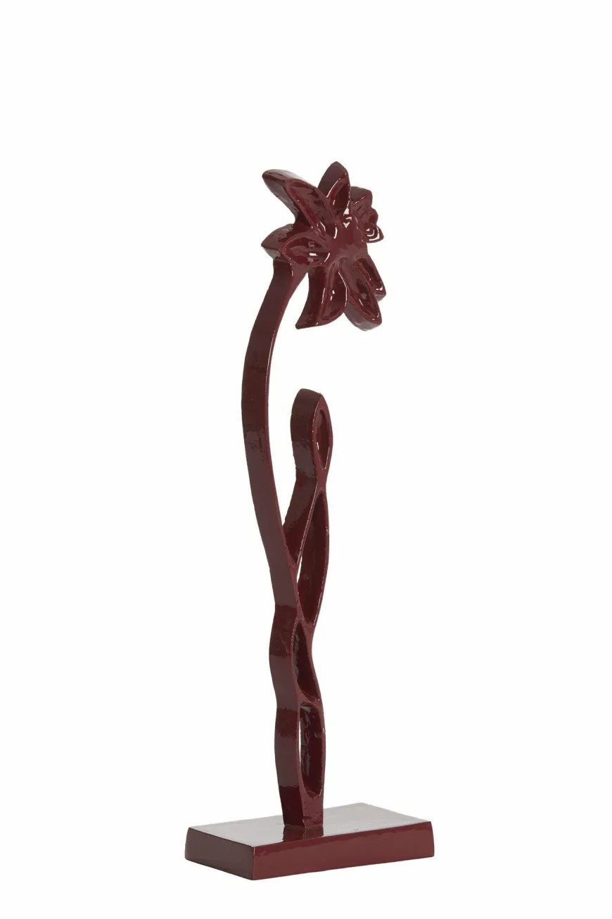 Light en Living Ornament op voet 12x7,5x40 cm DAFFODIL glans bordeaux