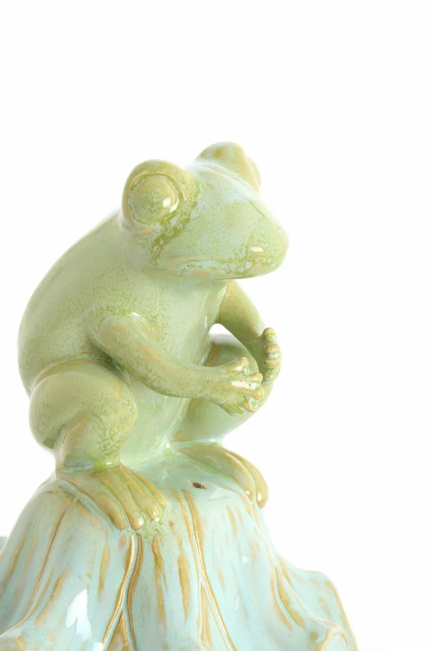 Light en Living Ornament Ø15,5x19,5 cm FROSCH keramiek lichtgroen+lichtblauw