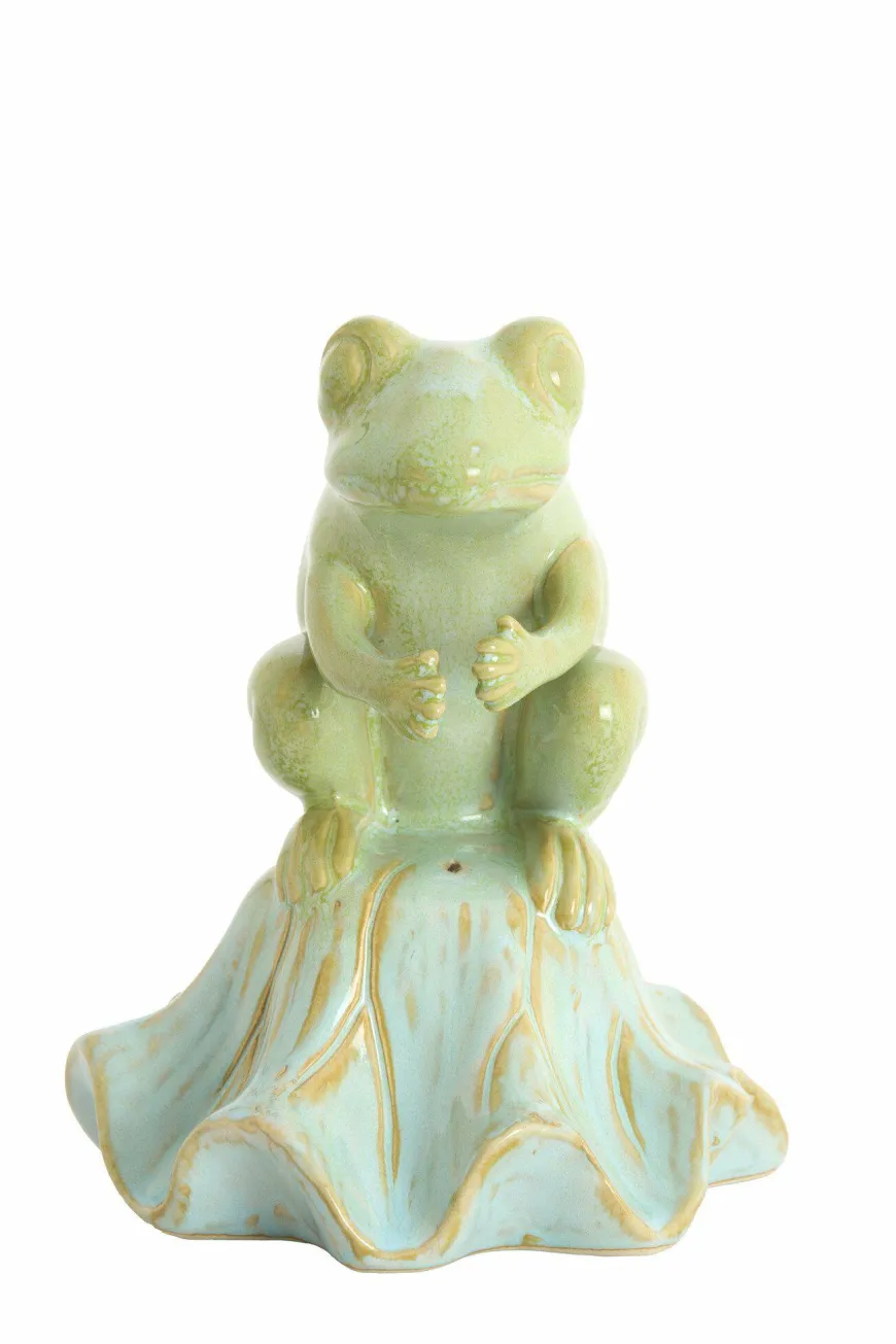Light en Living Ornament Ø15,5x19,5 cm FROSCH keramiek lichtgroen+lichtblauw