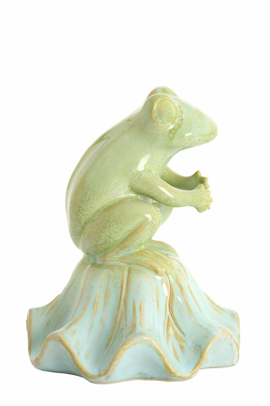 Light en Living Ornament Ø15,5x19,5 cm FROSCH keramiek lichtgroen+lichtblauw