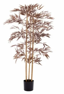 Light en Living Ornament in pot 152x90x152 cm BAMBOO metallic donker brons