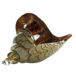 Light en Living Ornament 28x12x16 cm SHELL glas olijf groen
