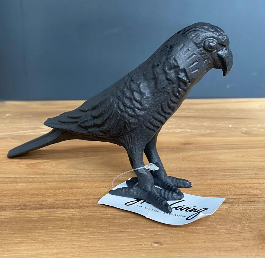 Light en Living Ornament 19x5x11 cm BIRD zwart