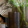 Light en Living Ornament op voet 35x10x50 cm PILAR antiek brons+zwart