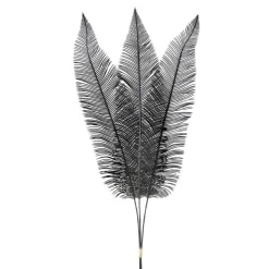Light en Living Ornament 3 bladeren 14x0,5x89 cm FERN zwart