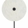 Light en Living Ornament op voet 35x12x50 cm YFKE marmer wit+mat zwart