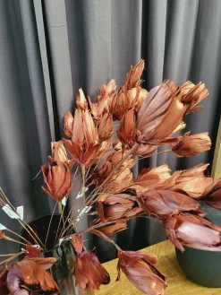 Light en Living Ornament 6 bloemen 90 cm TULIP koper
