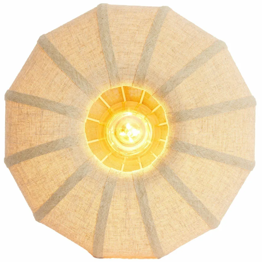 Light en Living Plafondlamp ZOSIA Ø40x21,5 cm Linnen Naturel – Light & Living