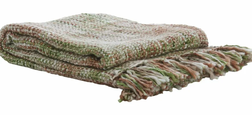 Light en Living Plaid 170x130 cm FUENTA groen+koraal