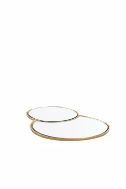 Light en Living Plateau DALENA glas goud - 2 maten