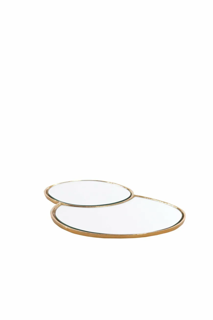 Light en Living Plateau DALENA glas goud - 2 maten