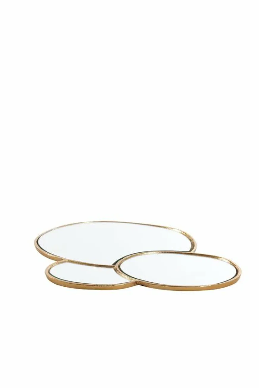 Light en Living Plateau DALENA glas goud - 2 maten