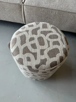 Light en Living Poef Ø40x44 cm DAVONTE taupe+beige